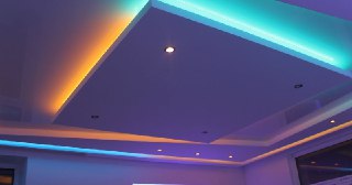 Натяжной потолок с подсветкой Долгопрудный, цена от 2098 руб.